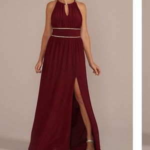 Red plus sized gown